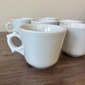 Set Of 6, Apilco Sevres Flat Cups, White, Tea, Coffee, Made In France